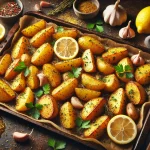 Roasted Lemon Garlic Potatoes Recipe