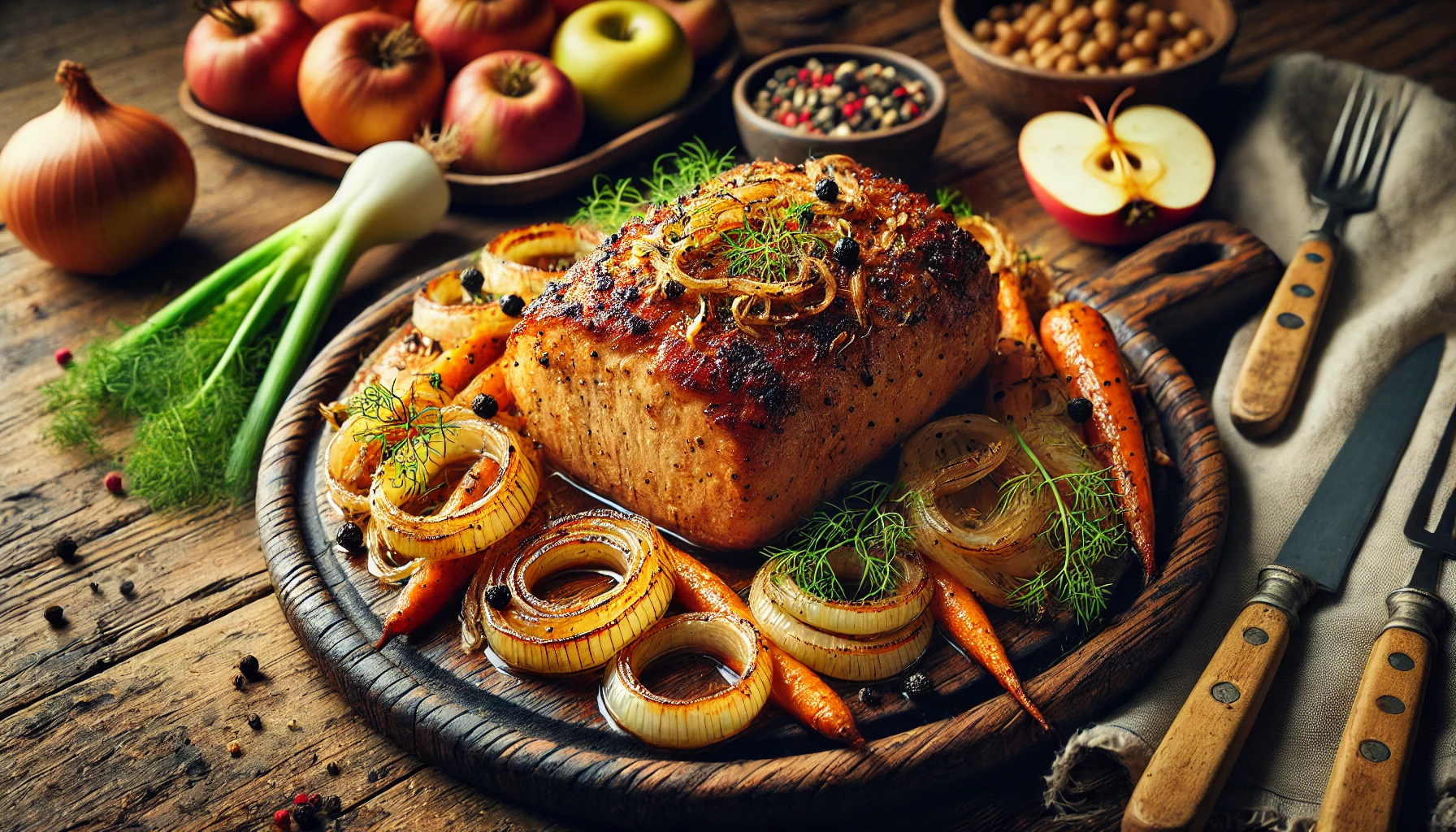 Roasted Pork Fennel and Onions Recipe