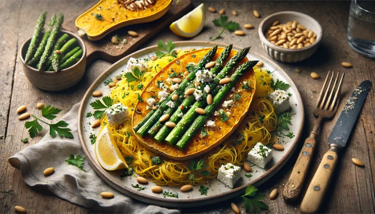 Roasted Spaghetti Squash With Asparagus And Goat Cheese Recipe