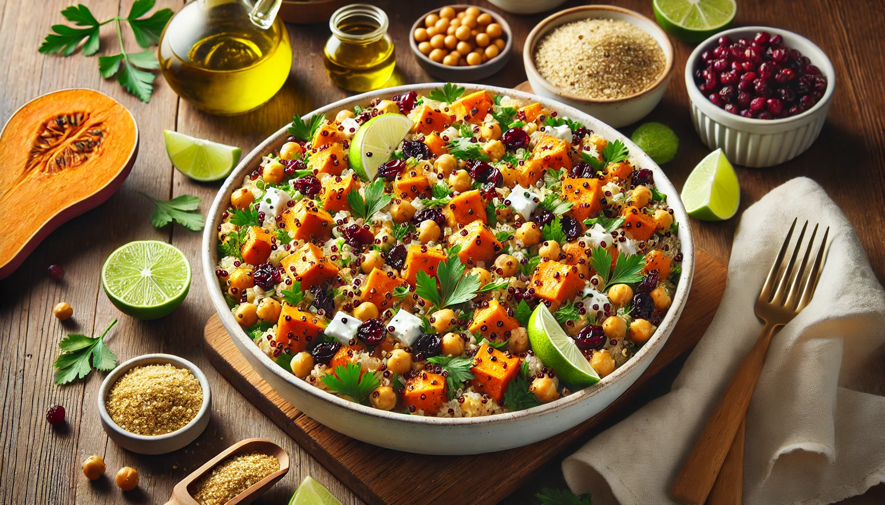 Roasted Sweet Potato Quinoa Salad