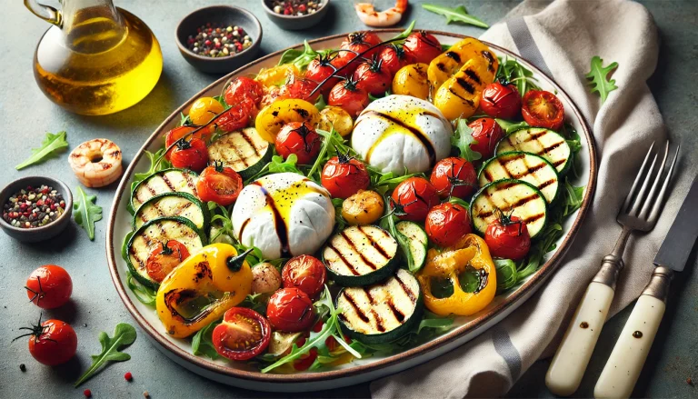 Roasted Veggie Salad with Burrata