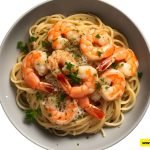 Shrimp Scampi With Tomatoes Pasta And Asparagus Recipe