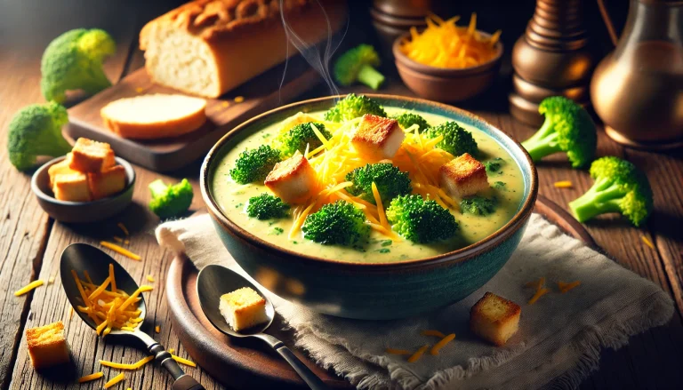 Simple Roasted Broccoli Cheese Soup