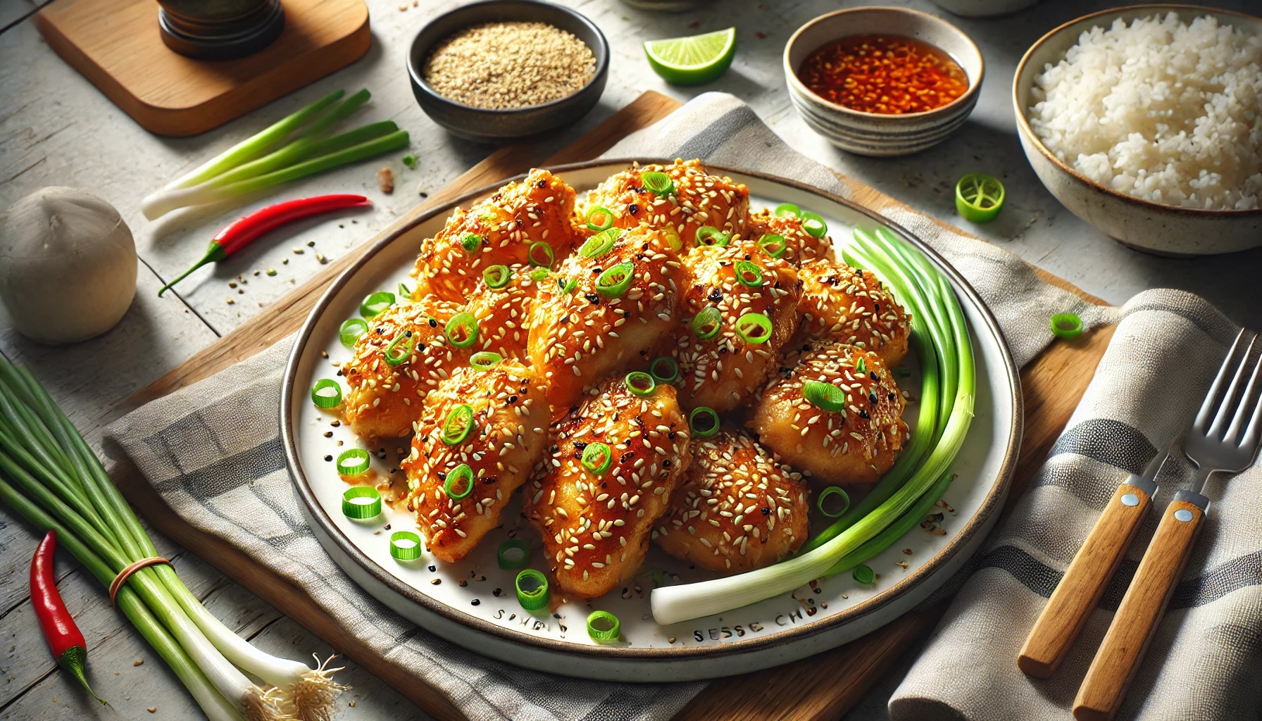 Simplylos Oven Baked Sesame Chicken