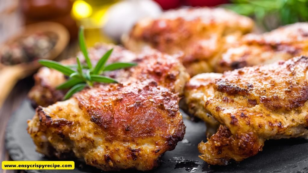 Spicy Honey Peanut Baked Chicken Thighs