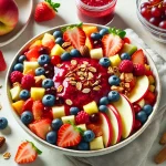 Strawberry Sauced Crunchy Fruit Salad Recipe