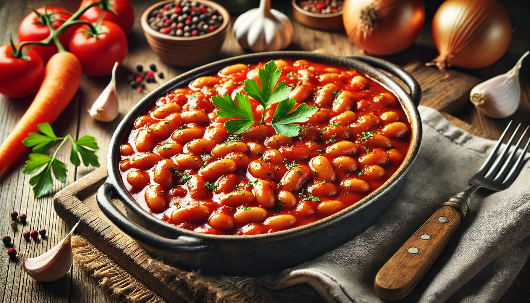 Vegetarian Baked Beans in Tomato Sauce Recipe