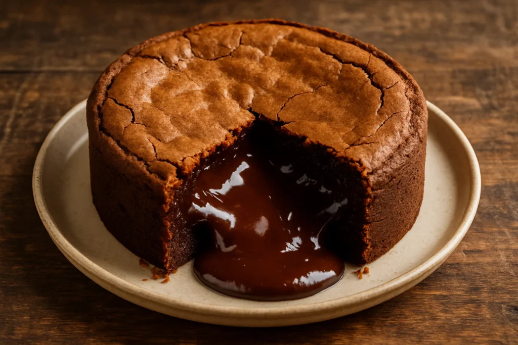 Gooey Baked Fudge Cake Recipe with Crispy Top