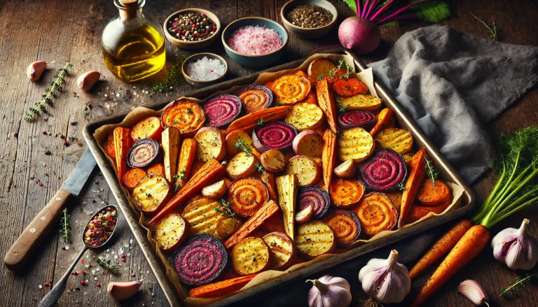 crispy absolutely delicious baked root vegetables recipe