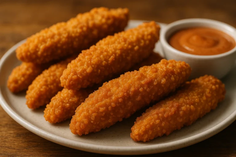 Vegan Crispy Chicken Tenders with Golden Crunch