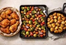 Crispy food made using oven, air fryer, and pan methods