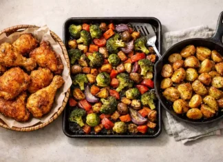 Crispy food made using oven, air fryer, and pan methods