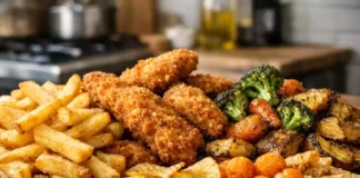 crispy golden food textures showing crunch and browning